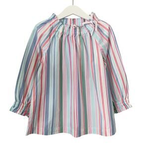 Crewcuts Stripe Gathered Neck Shirt - 8